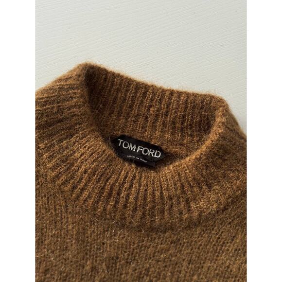 Tom Ford Mohair Blend Turtleneck Sweater Brown - Picture 4 of 7